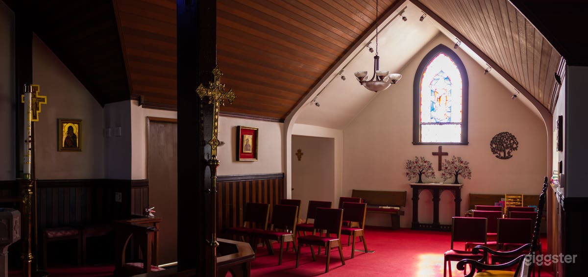 Church interior South-East facing stained glass