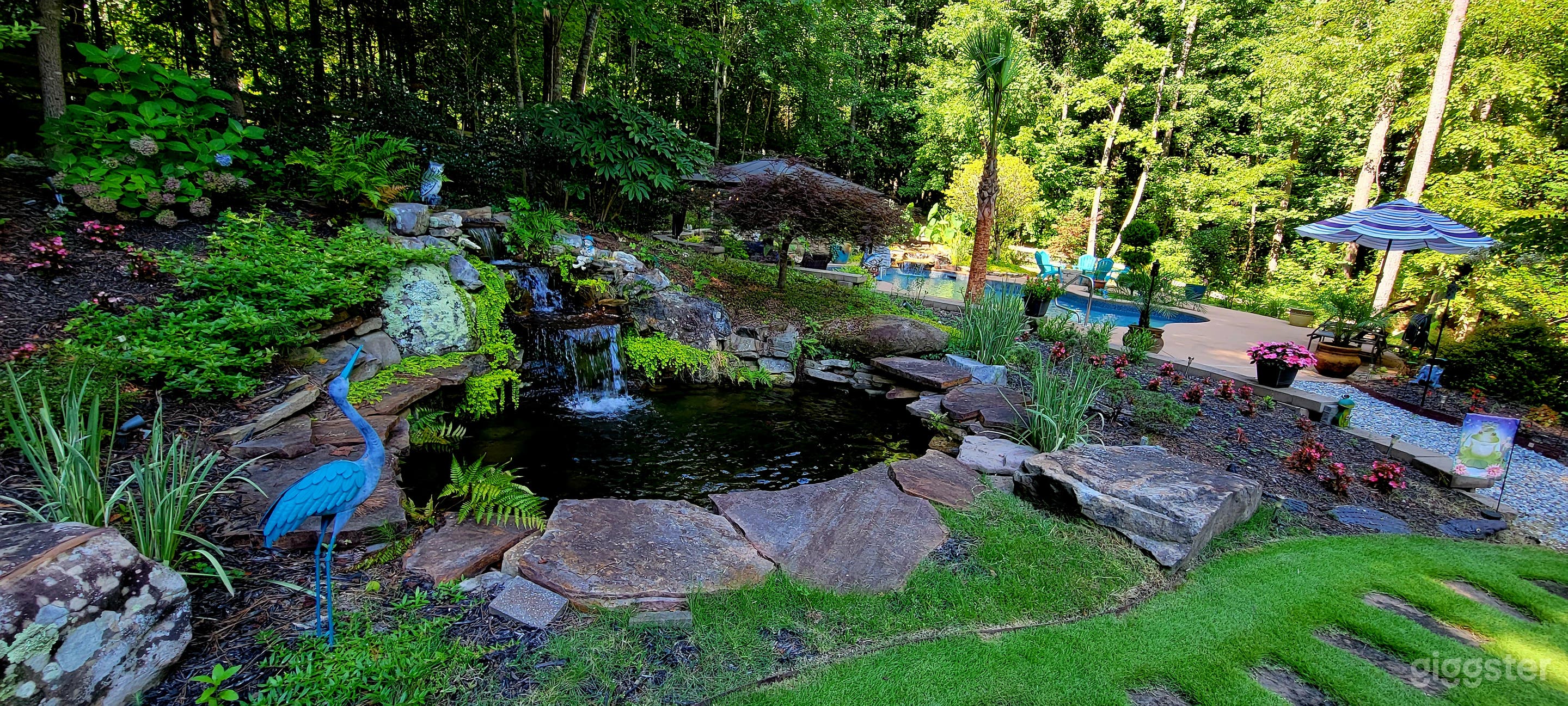 Beautiful Backyard - Large Pond, Waterfalls &amp; Pool Photo 1