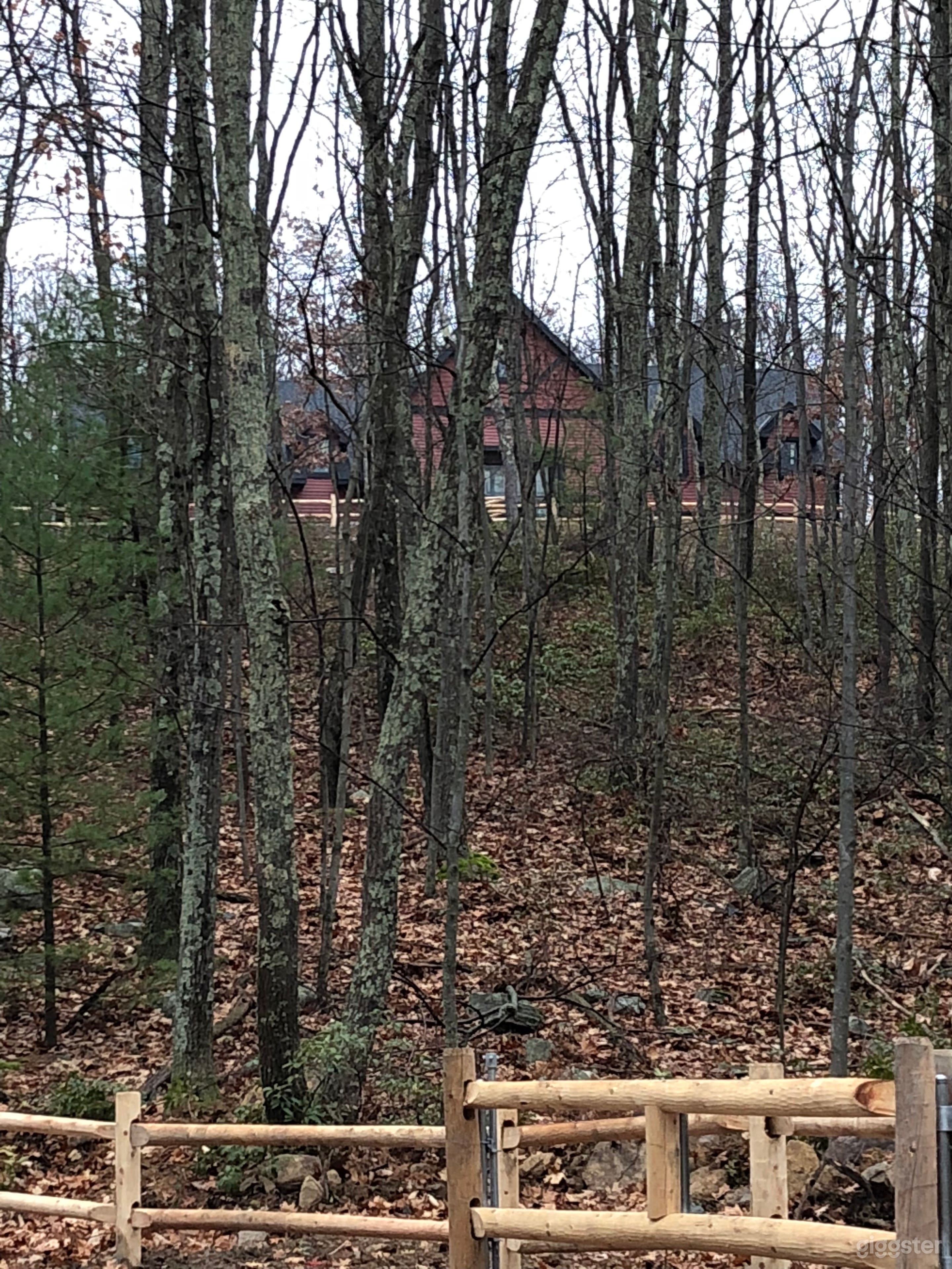 Plenty of privacy with wooded area all around the property with access to hiking trails and private lake nearby.
