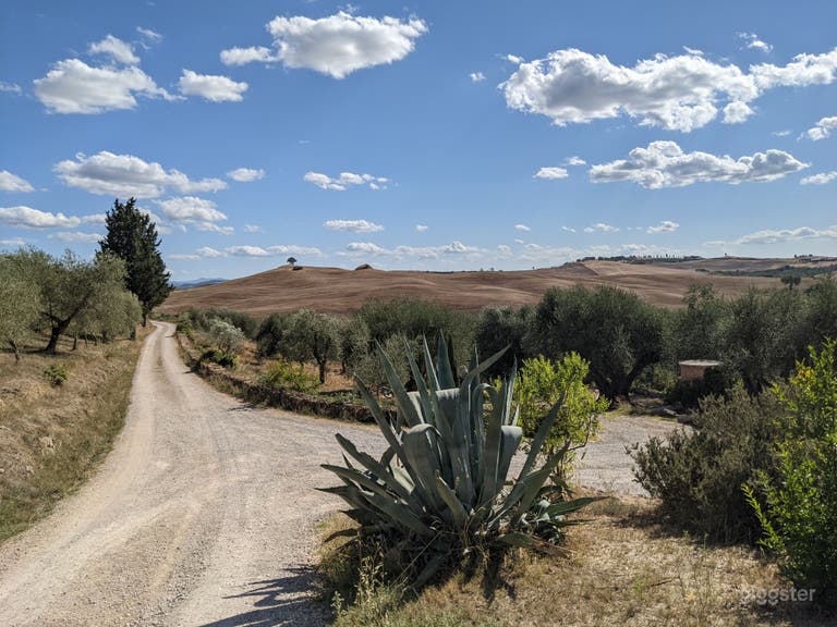  Splendidi 100 acri di paesaggi toscani italiani, proprietà e case coloniche 