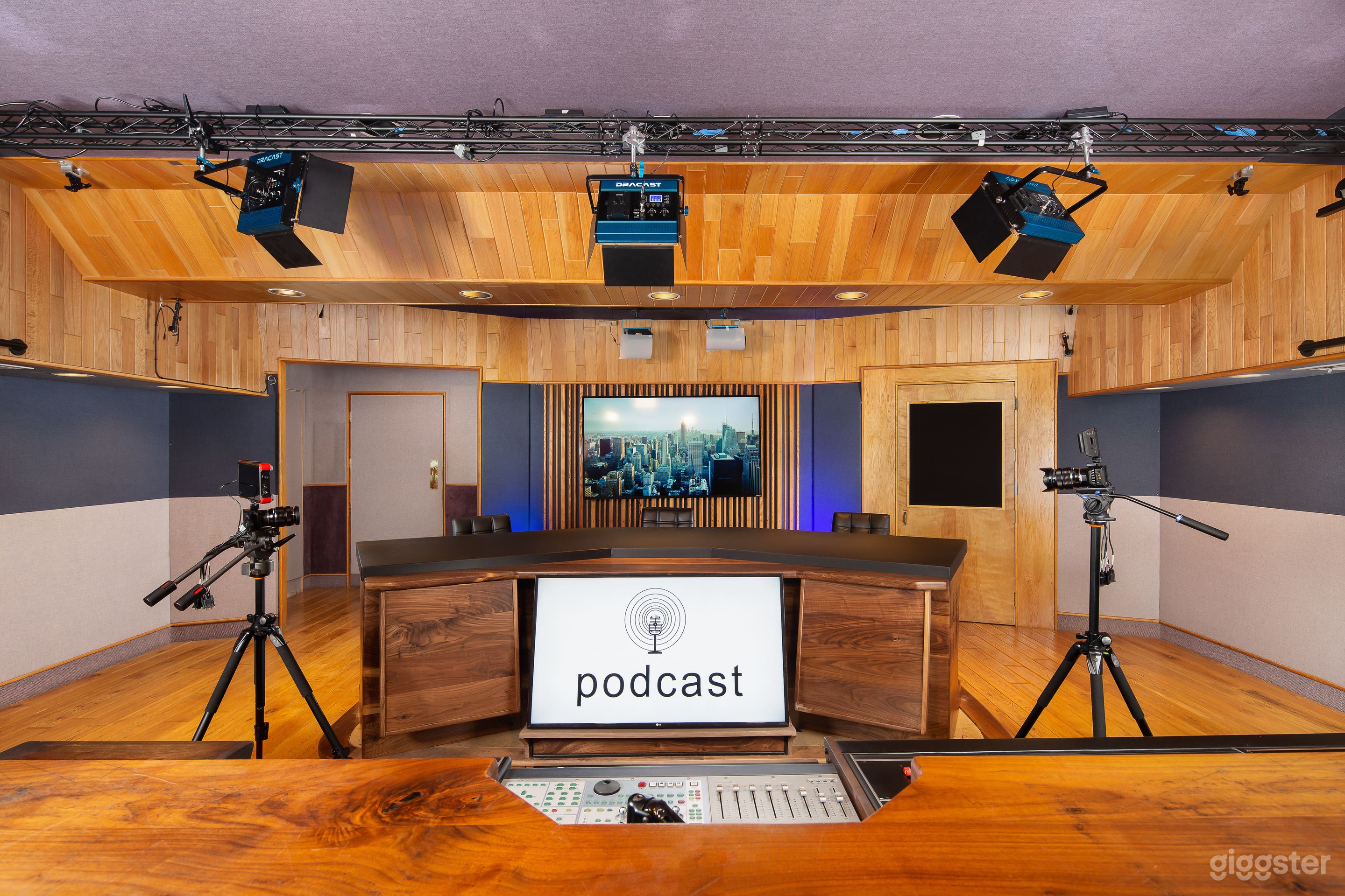 Soundproof News Desk Production Set Photo 3