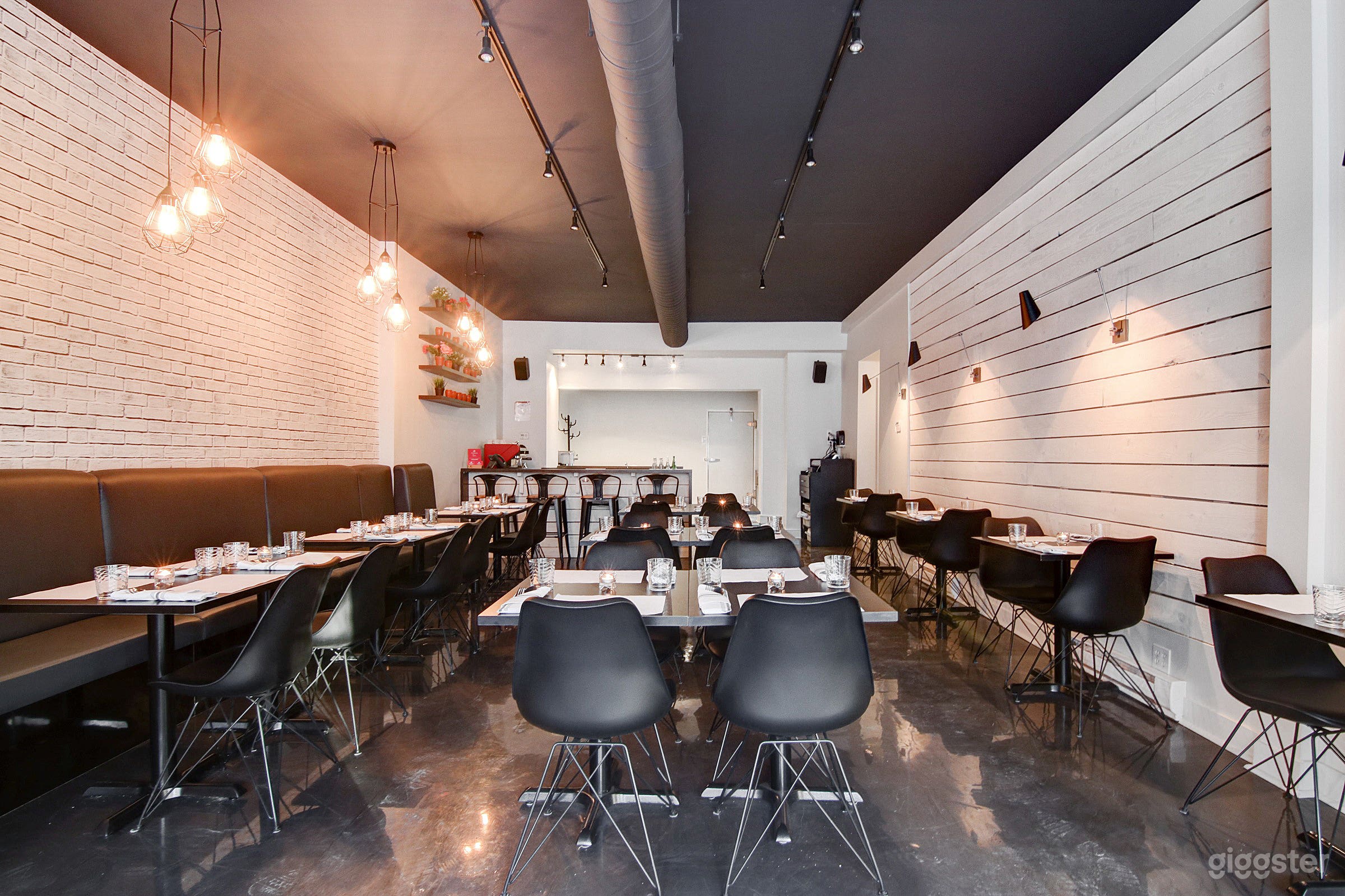 Epoxy Floor, Exposed Ceiling.