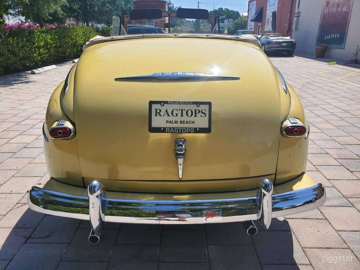 A Beautiful Yellow 1948 Ford Deluxe Convertible Photo 4