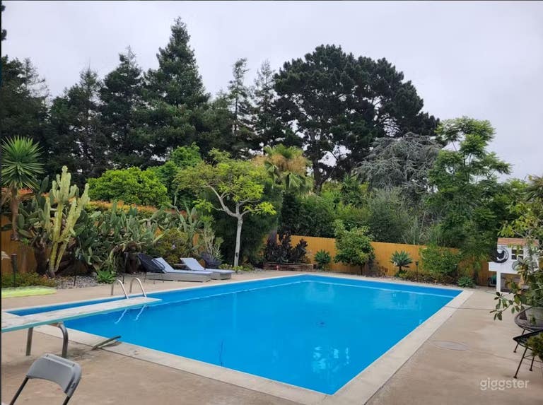   Vinyl-lined pool with Diving board 