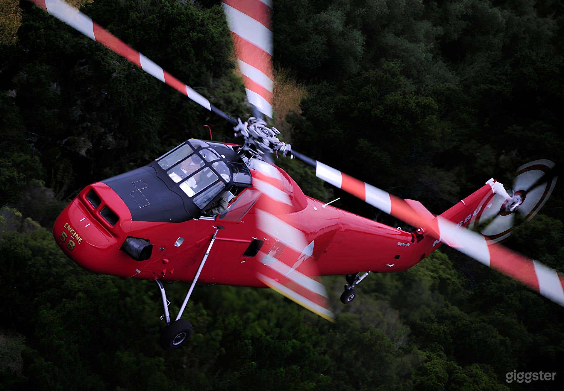 Sikorsky S58T (Red) Helicopter Photo 3