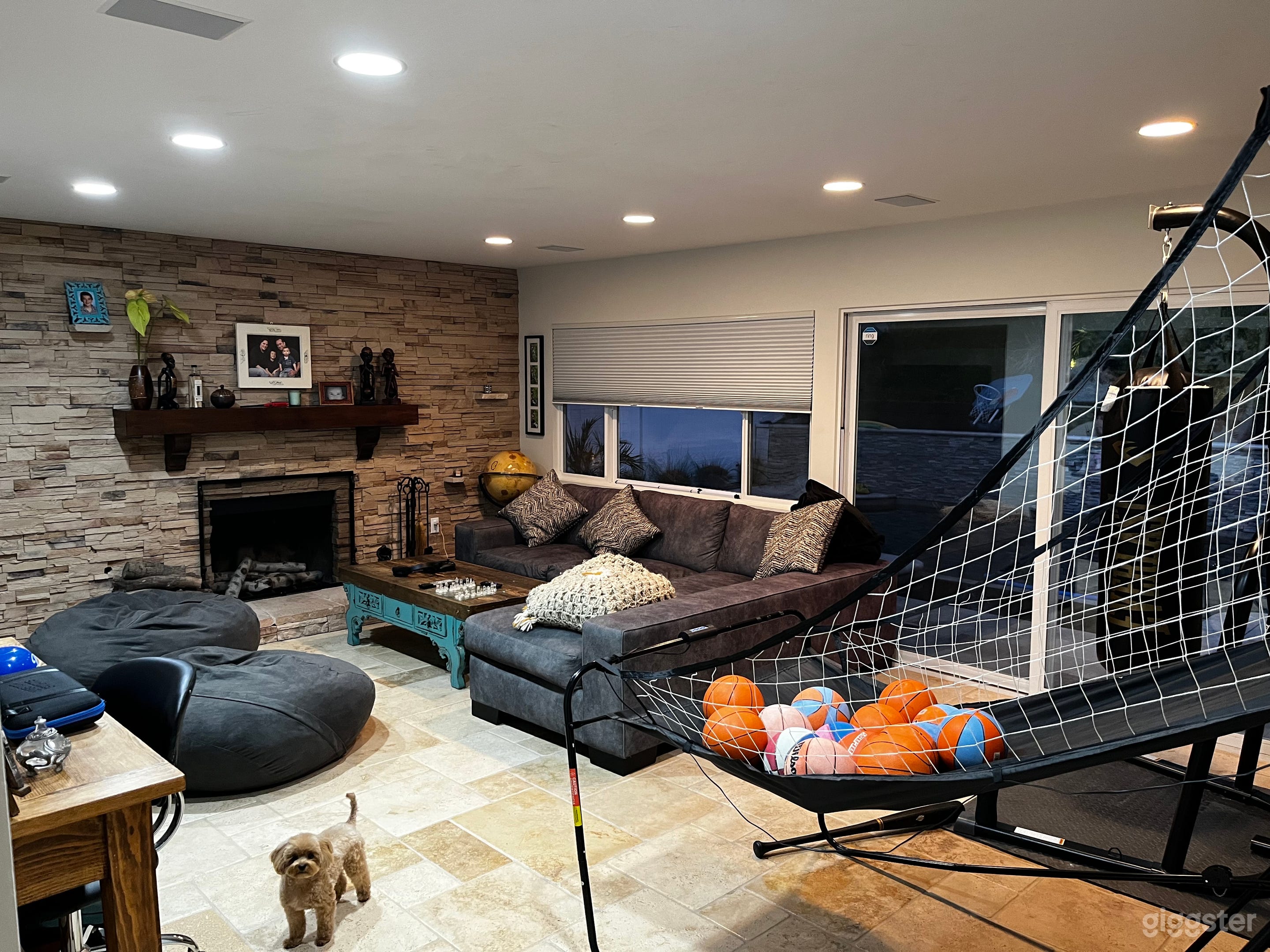 Downstairs game room