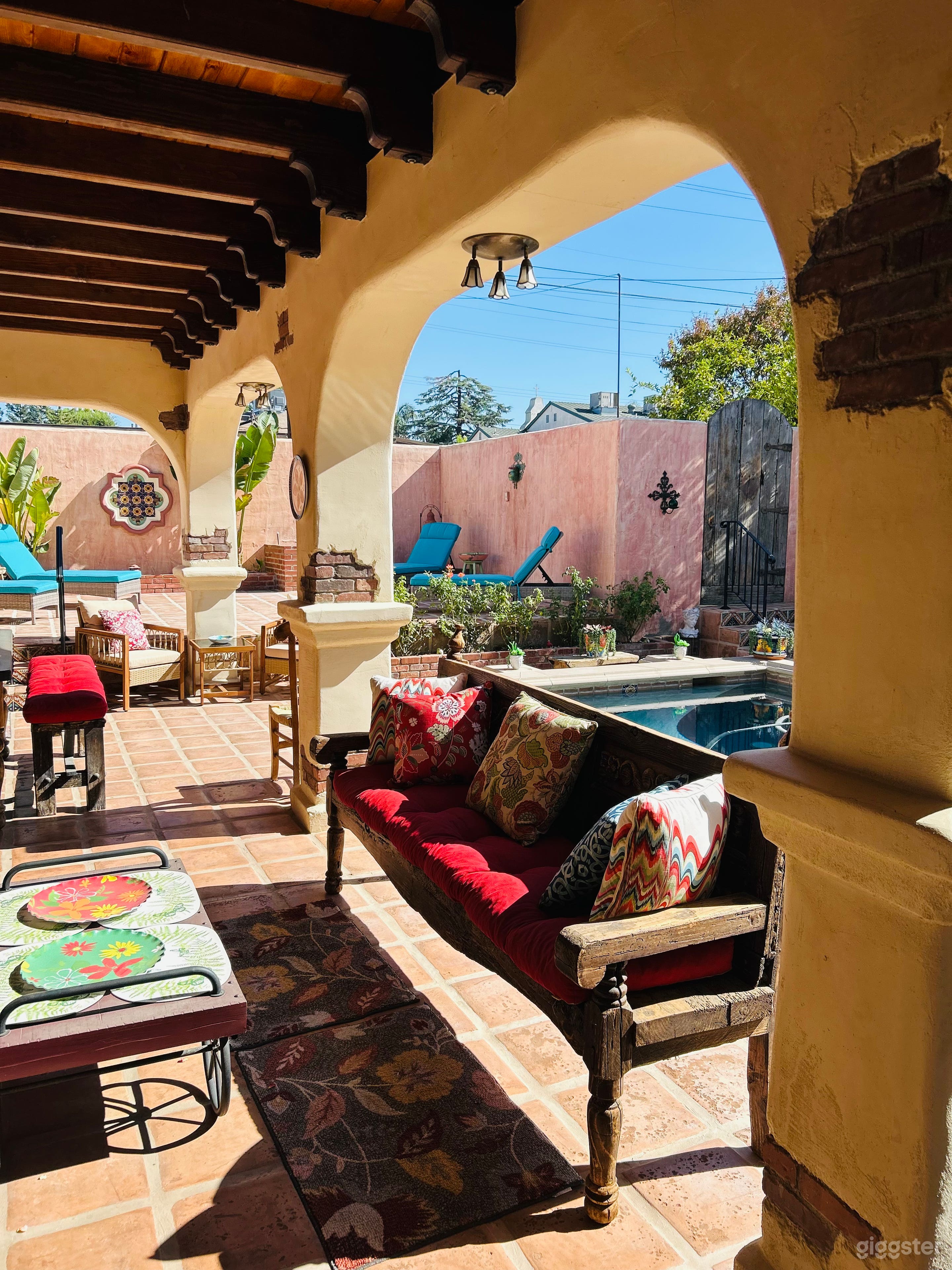 Lush Spanish-Style Backyard Photo 1