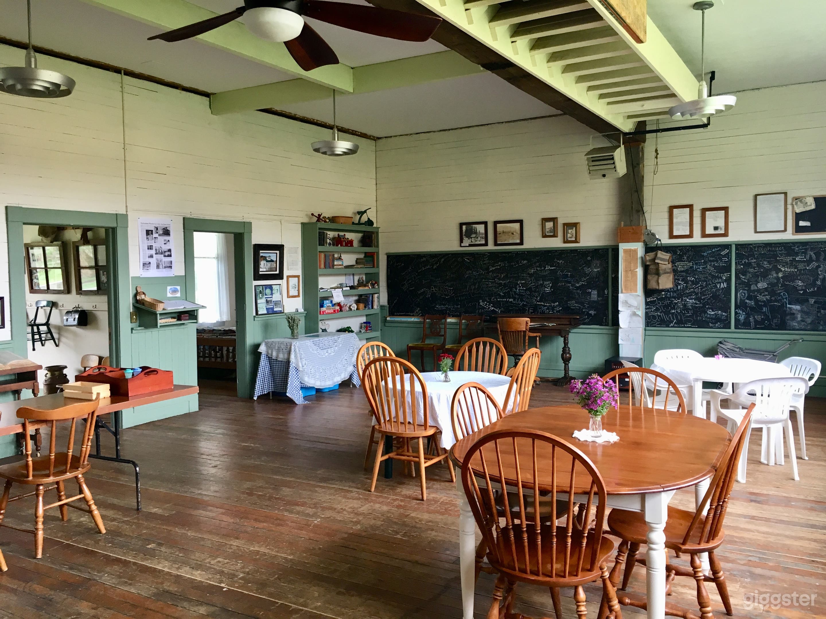 Inside the schoolhouse