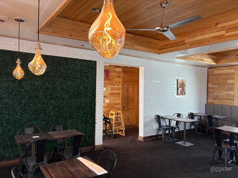  Modern Restaurant & Bar with Murals, Natural Light 