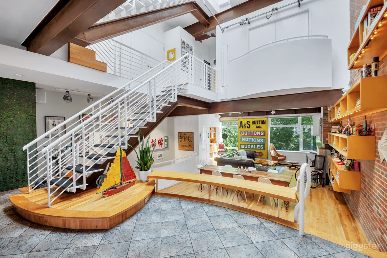 View from the kitchen of living room/dining room
