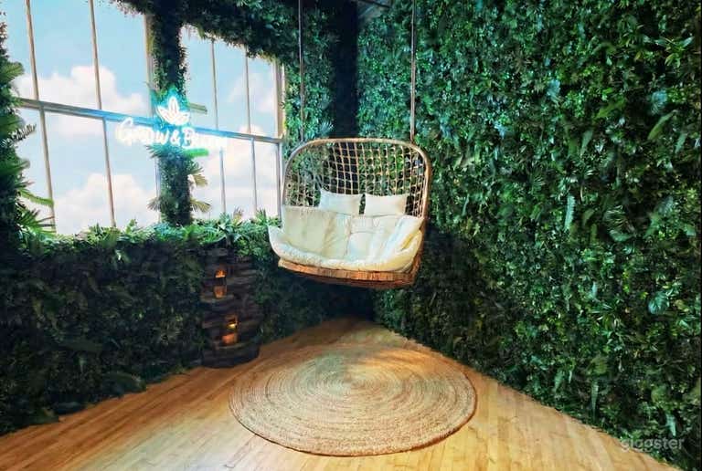  Studio lumineux avec verdure et sérénité naturelle 
