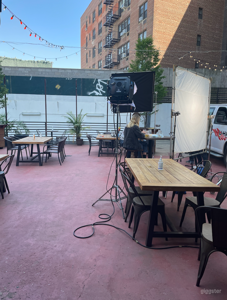  Our 2500 SQFT outdoor space, this photo was taken during a movie set.  