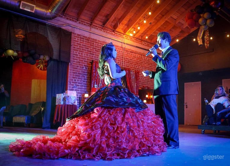  Gorgeous theater venue with red velvet curtains 