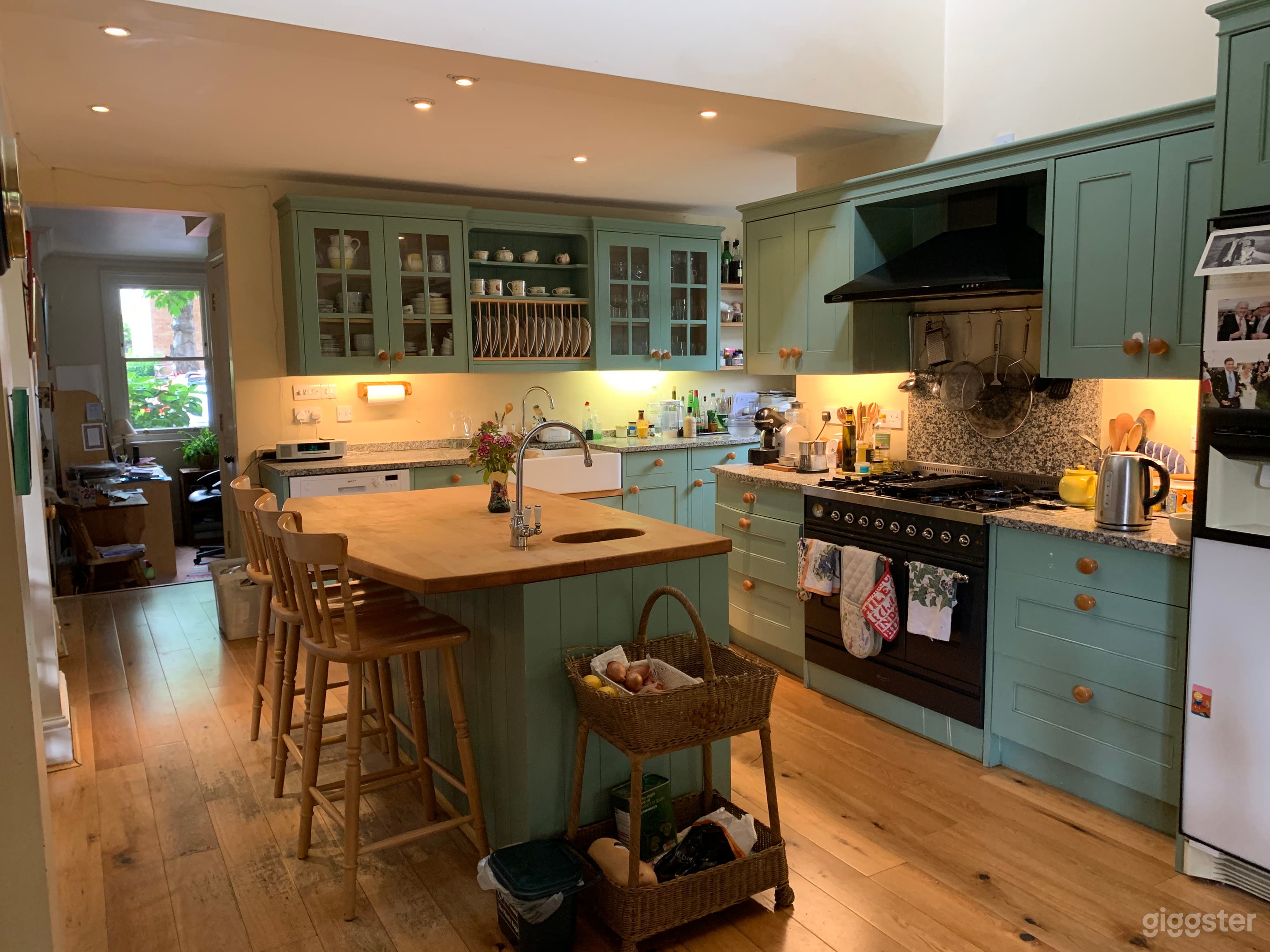Kitchen, recently repainted in neutral colours
