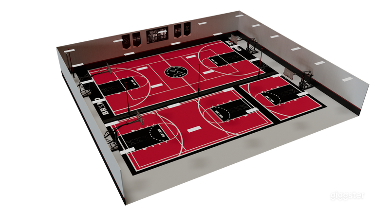  Full 3-court overhead-angled 