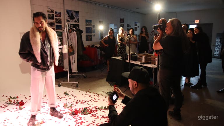  Studio B- During a live virtual fashion show 