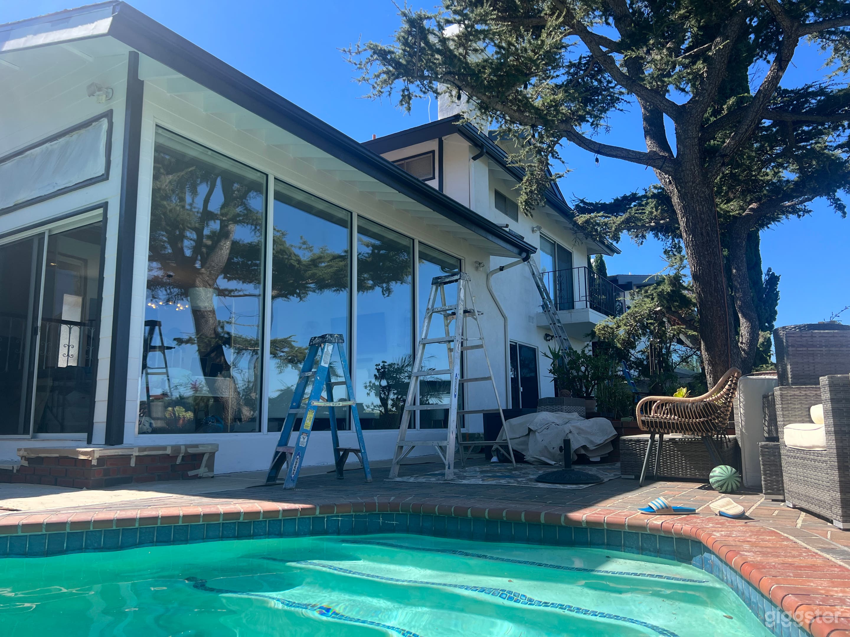 Backyard view of back of house. 