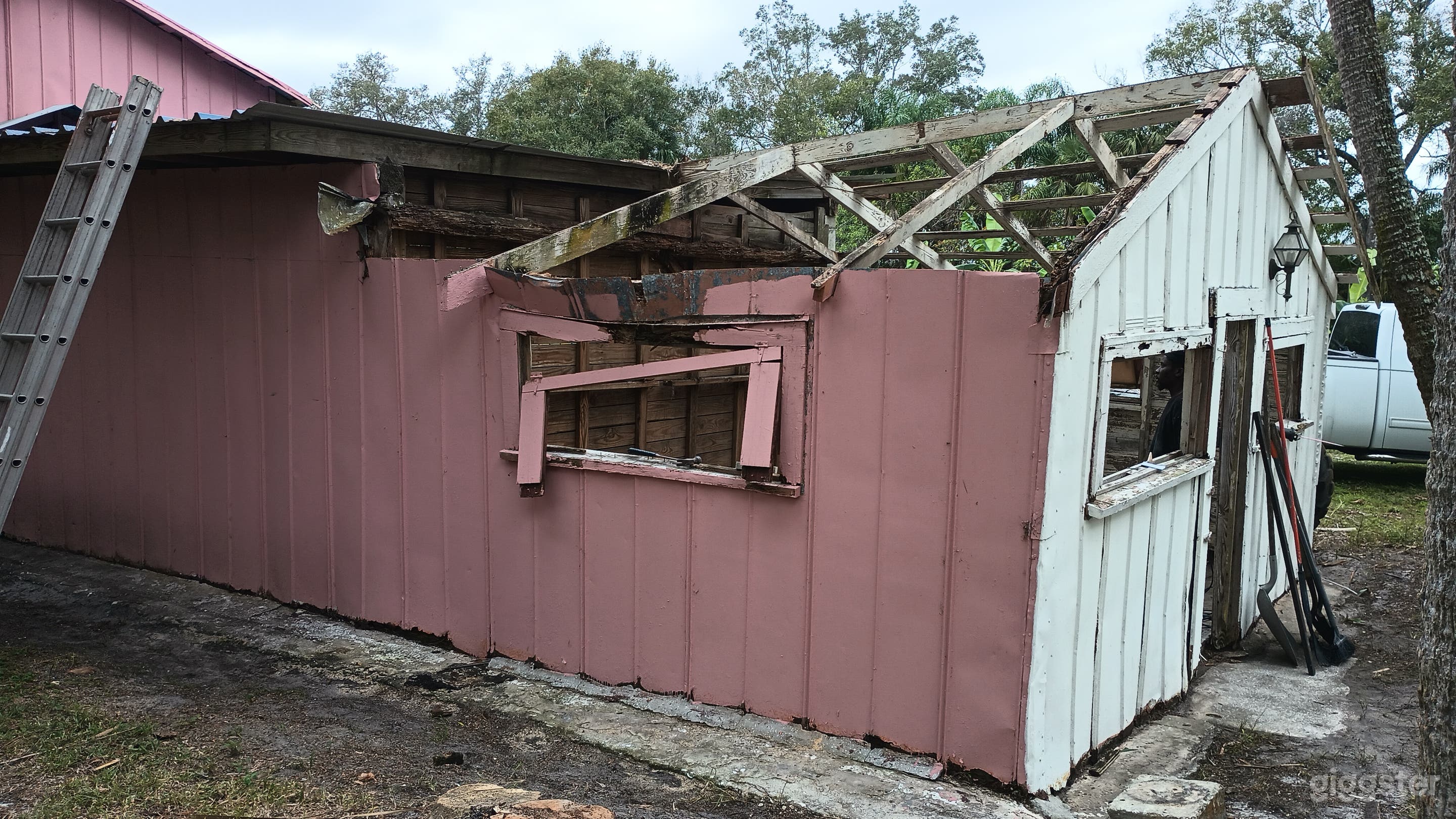 Deteriorated wood cabin