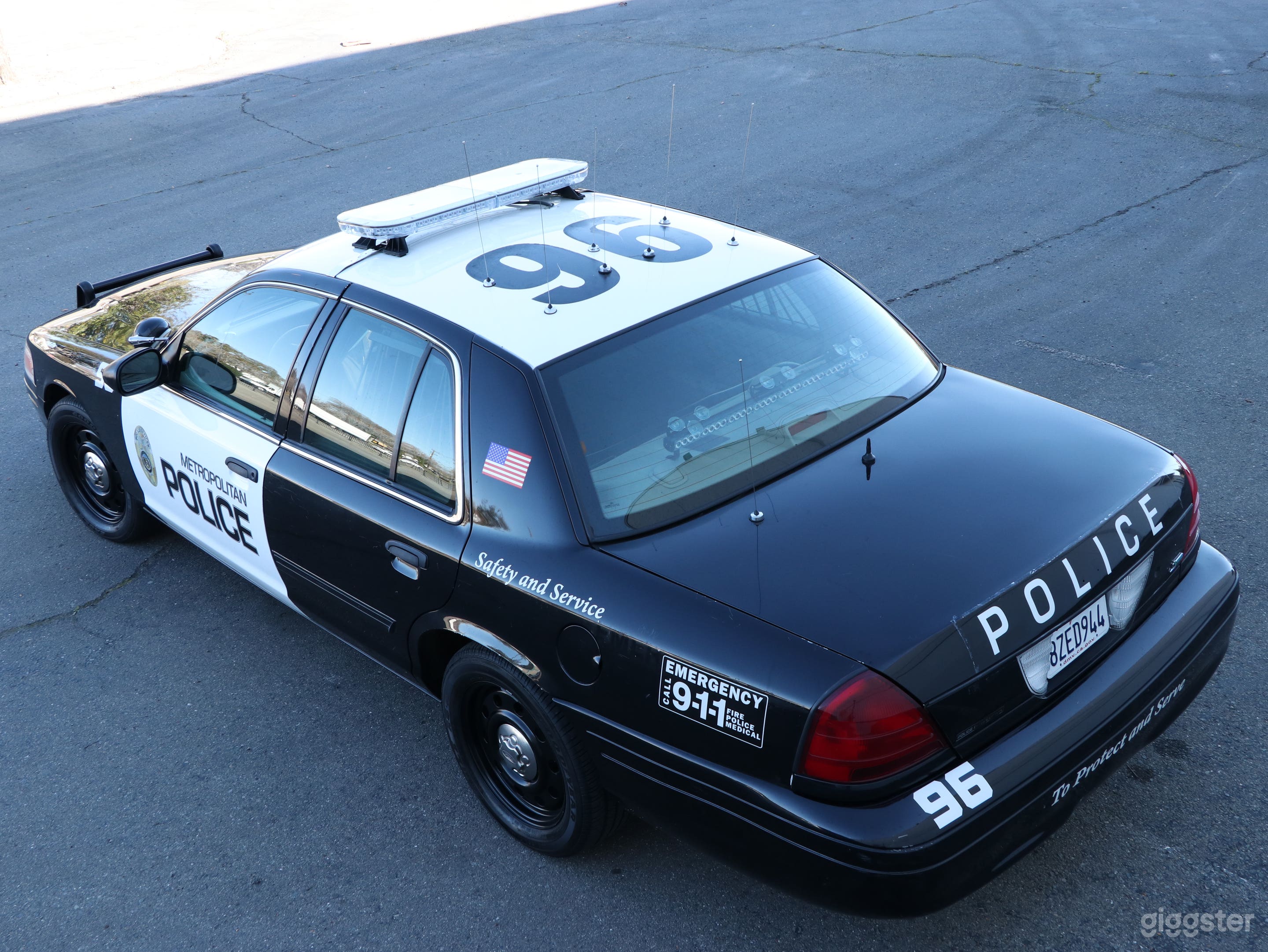 Police Car with Lights, Cop Cage &amp; Megahorn Photo 3