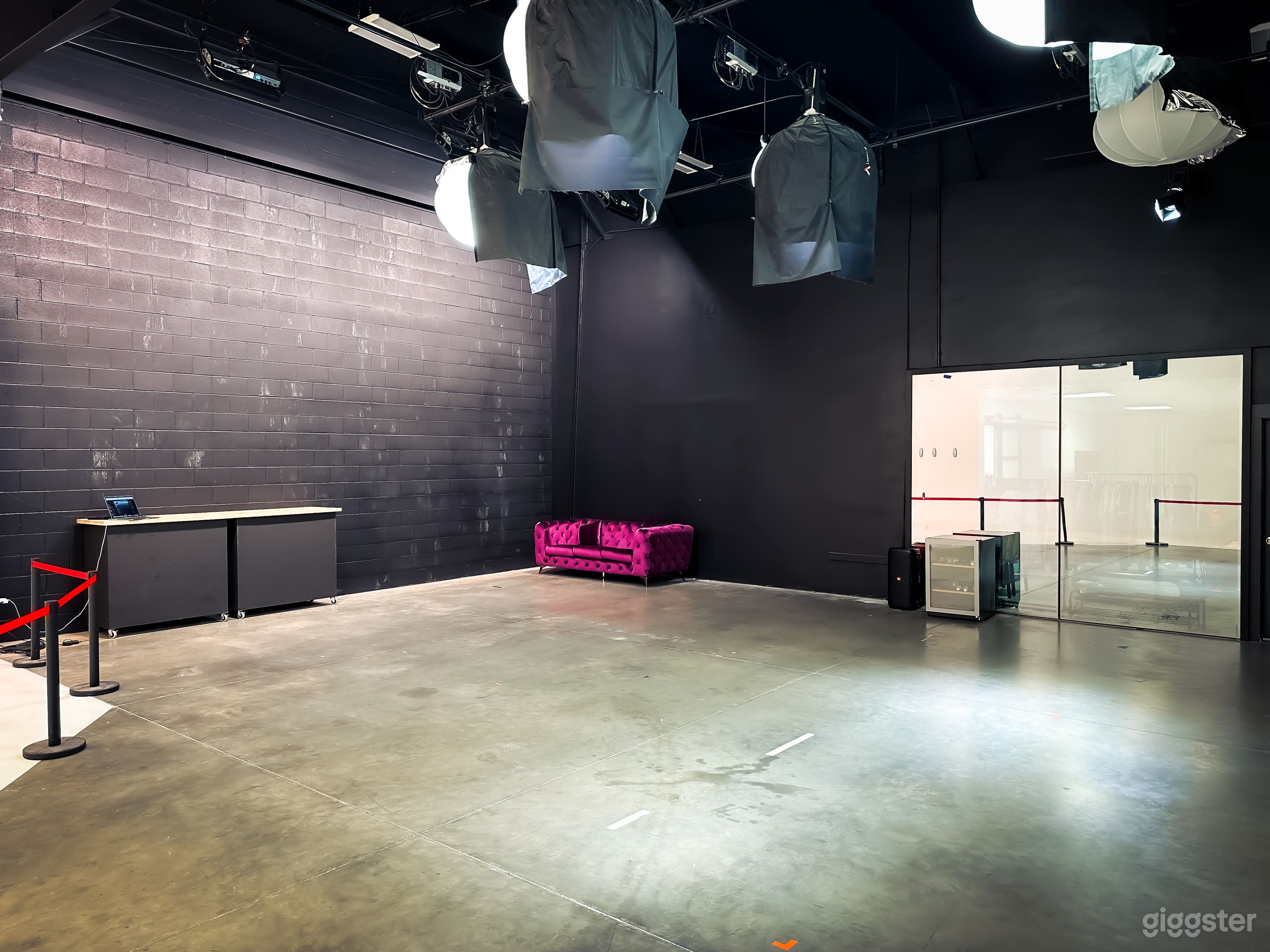 black brick backdrop