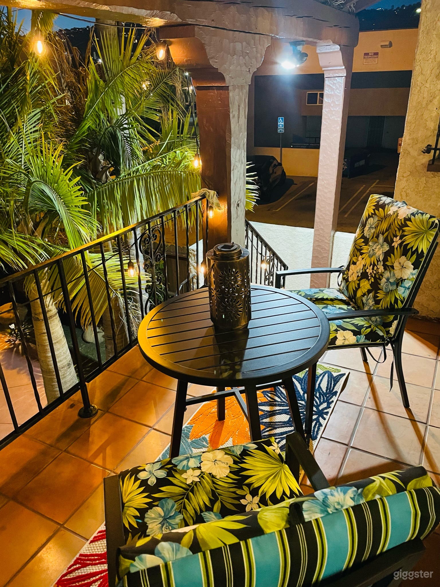 Outdoor seating area, perfect for short breaks.