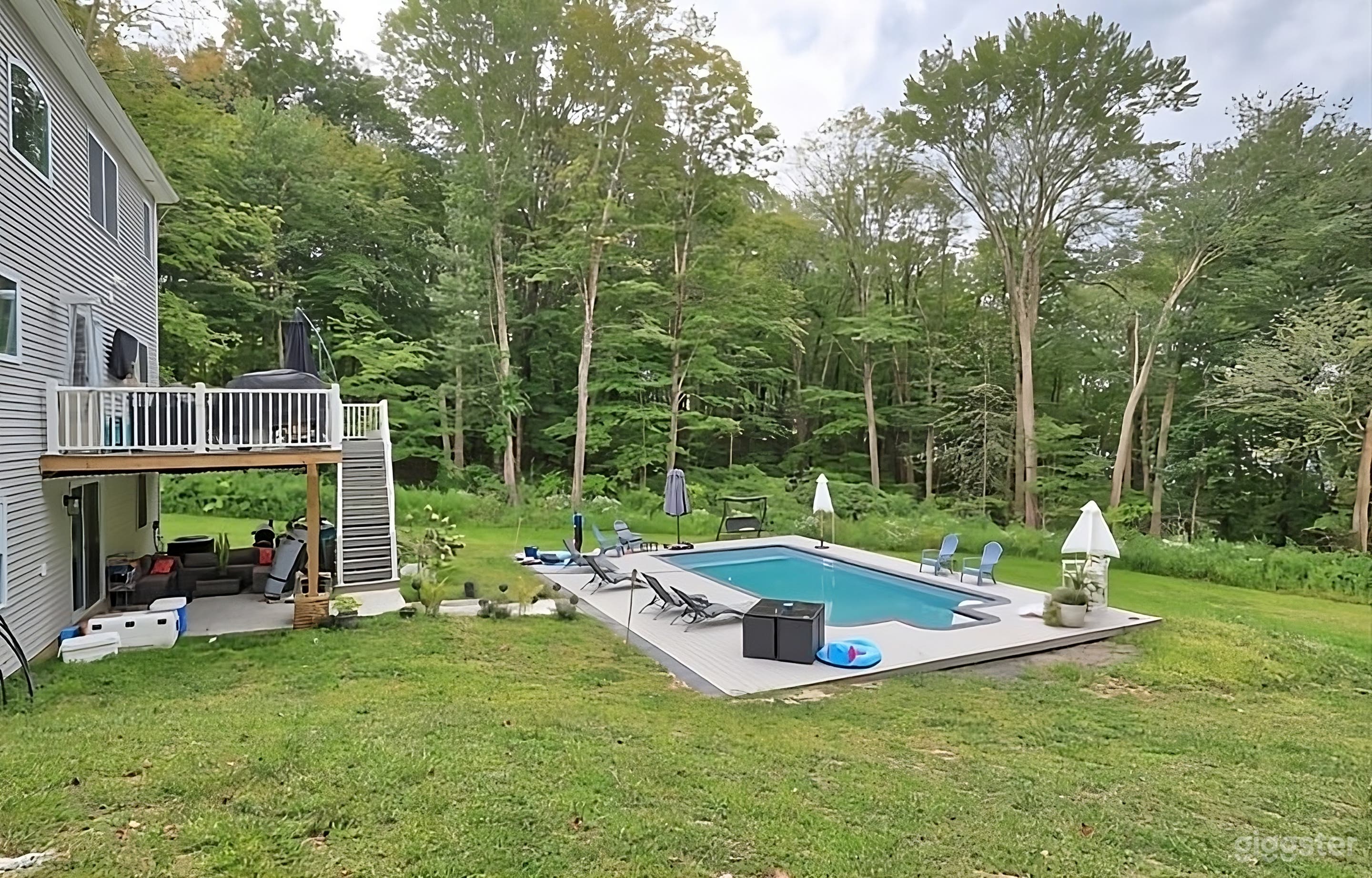 Stunning Backyard with Modern Pool Photo 2