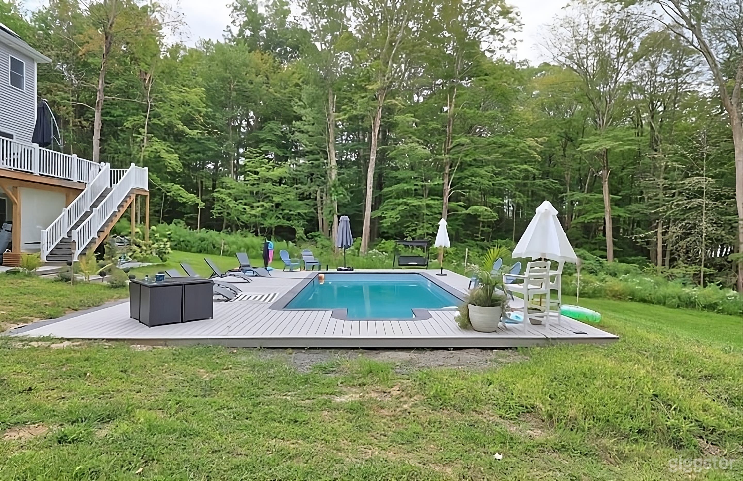 Stunning Backyard with Modern Pool Photo 1