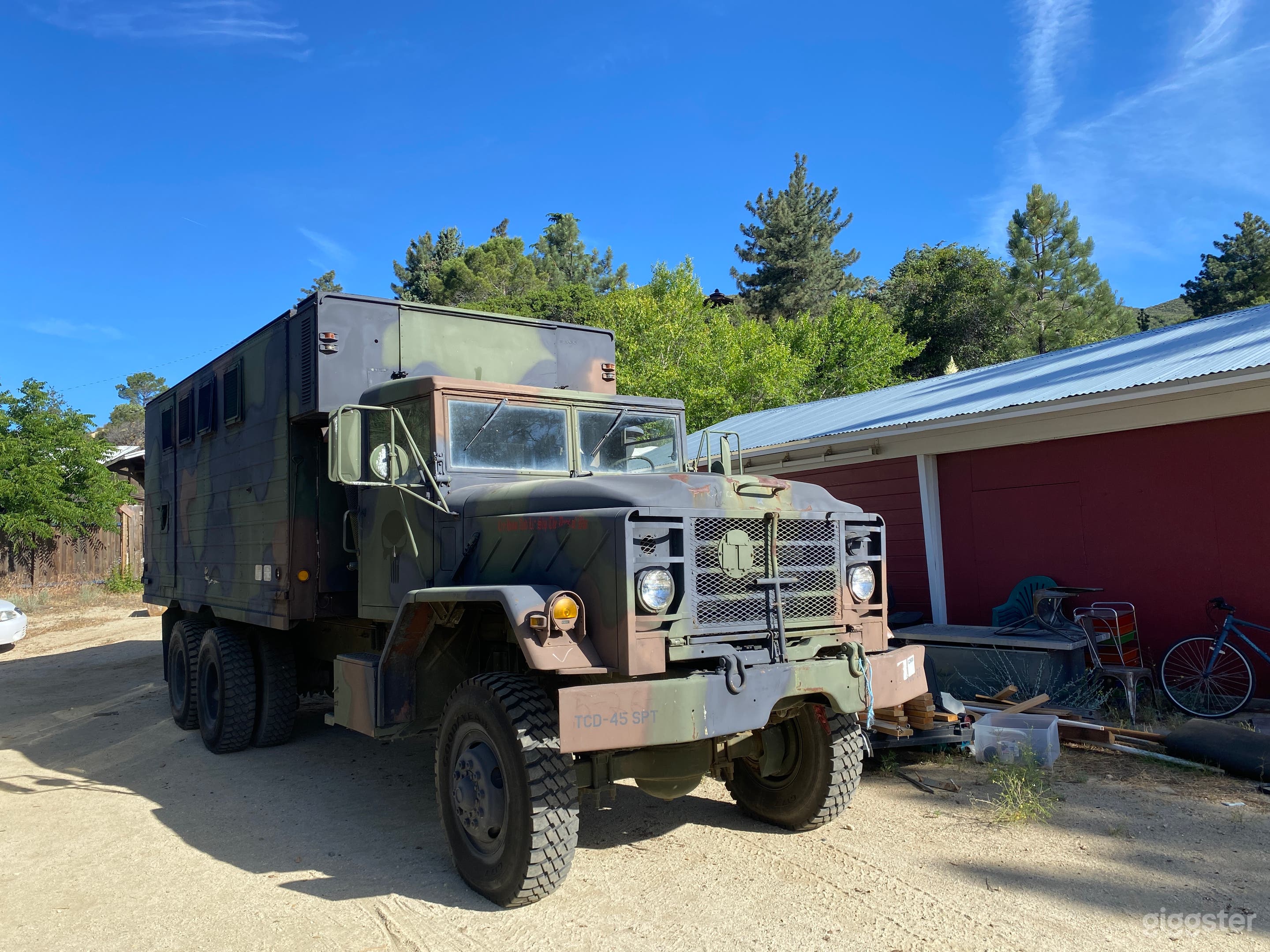 Military Truck on Rugged High Desert Ranch Photo 1