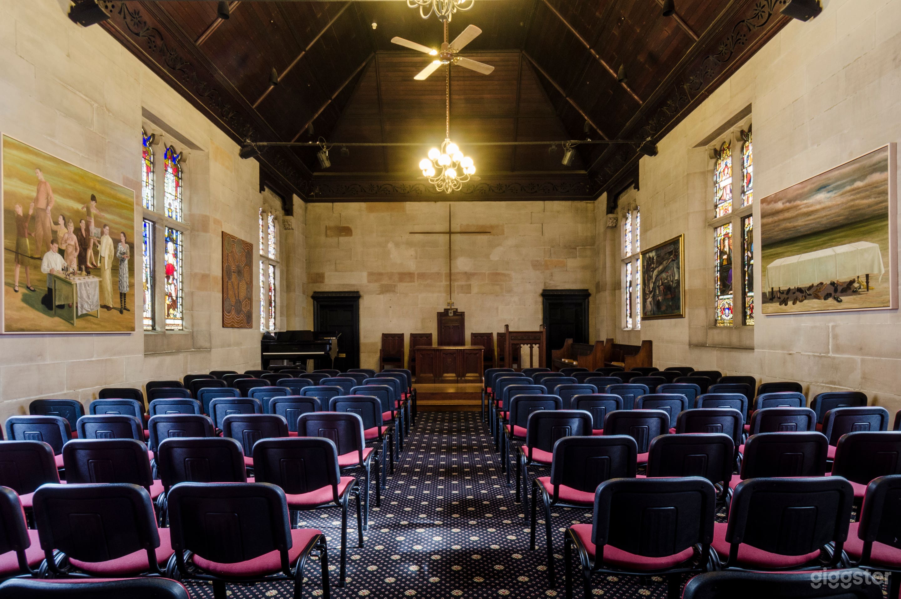 Chapel with a Pipe Organ and a Grand Piano Photo 1
