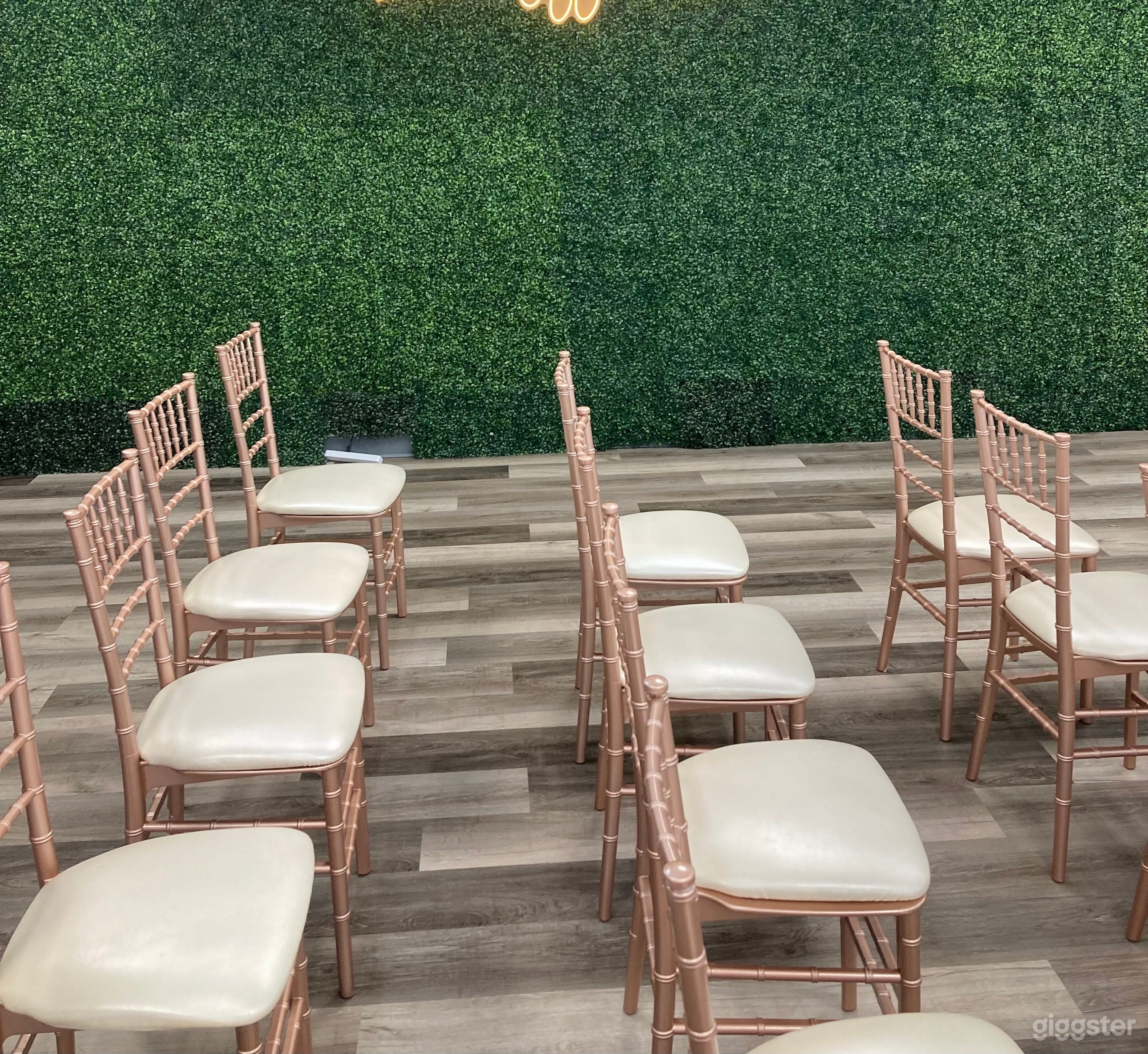 Our grass wall is perfect for photo ops