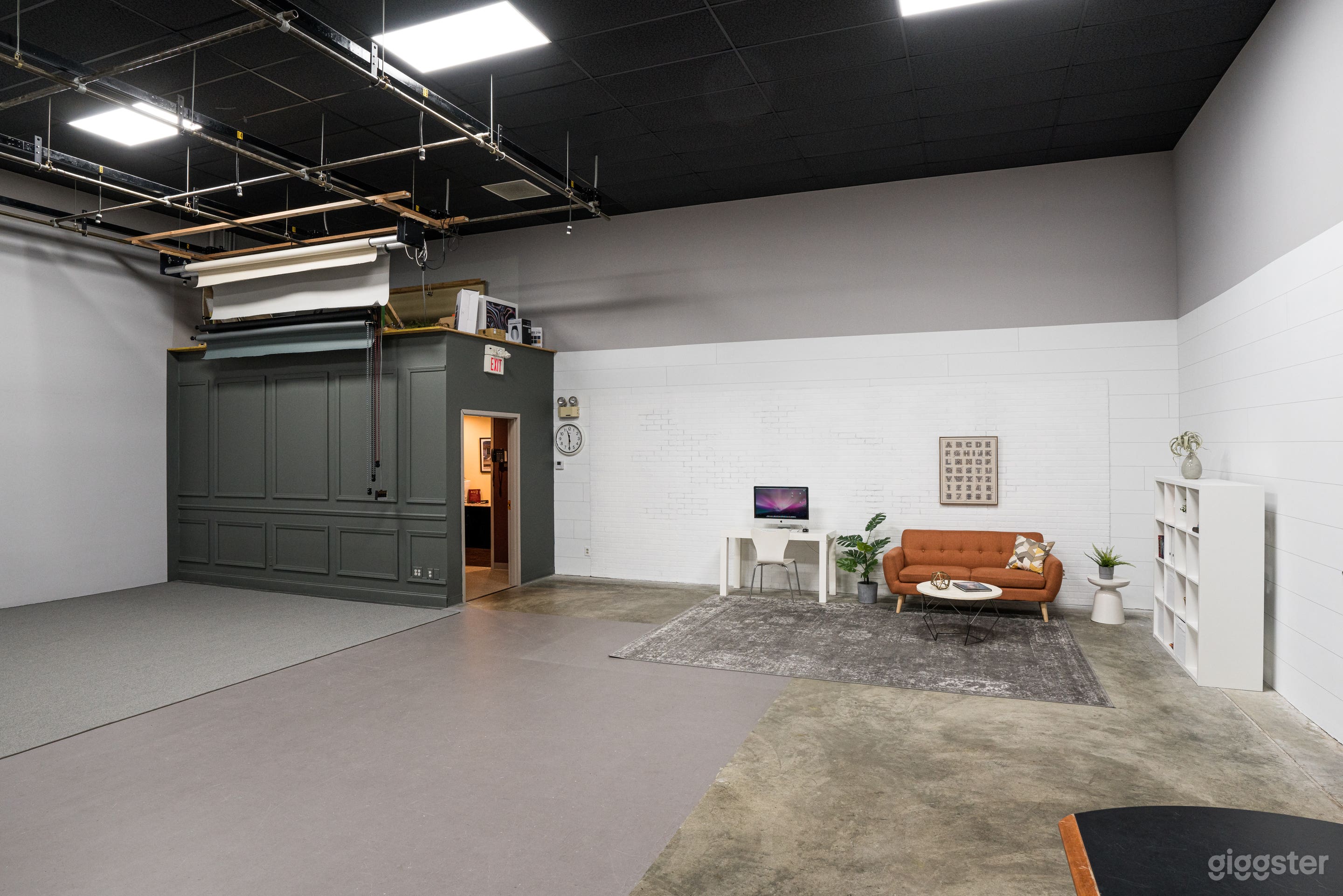 View of the North side of the studio.