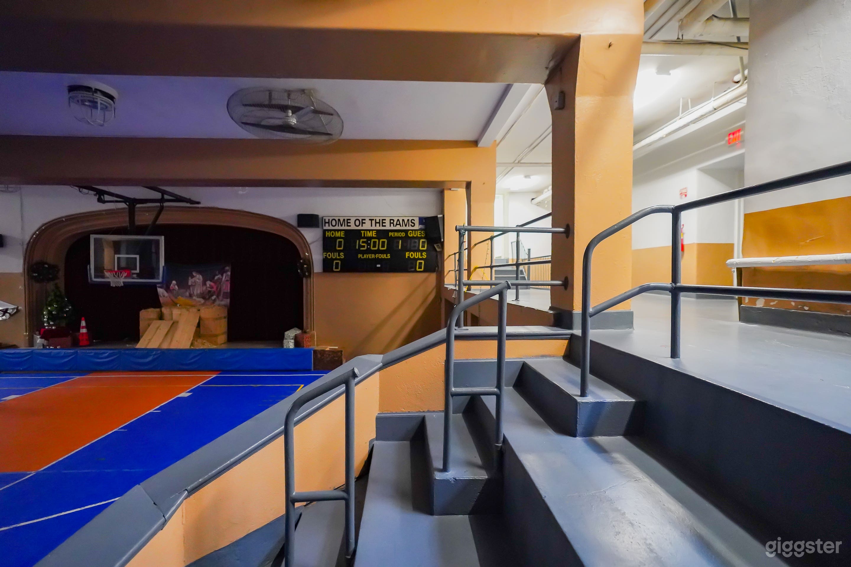 Blue Basketball Court with Arena, Stage Photo 4