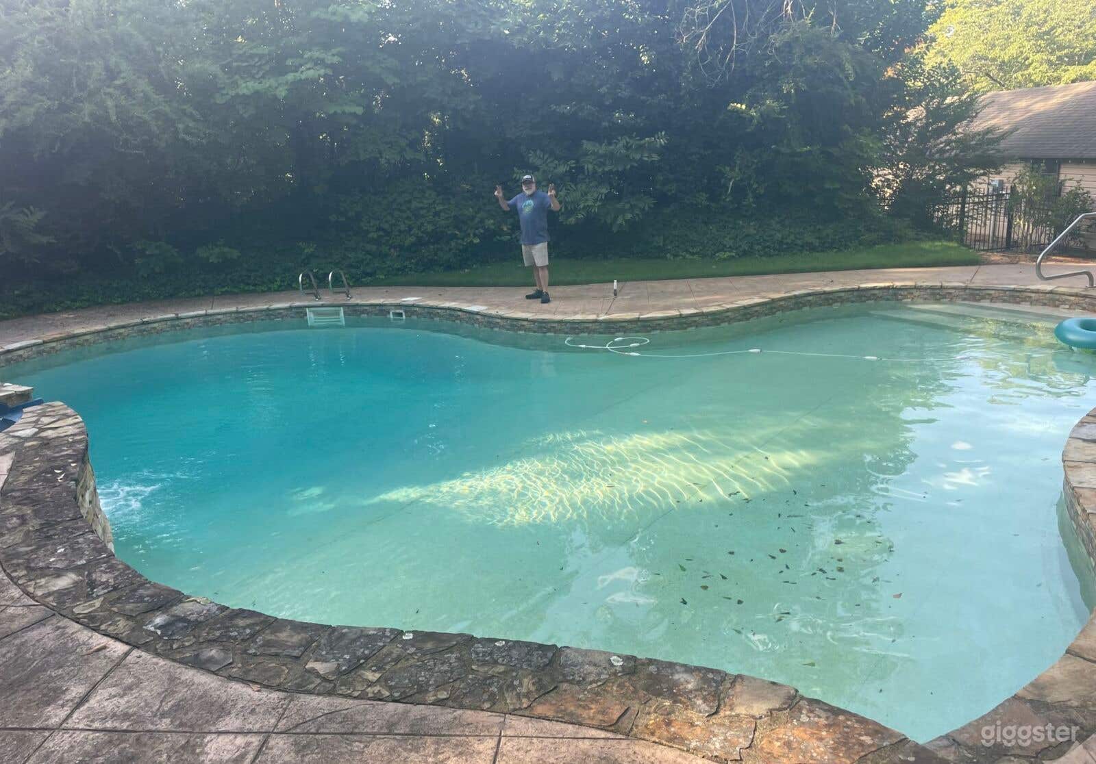 Elegant Mid-Century Pool Escape in Hampton Photo 2