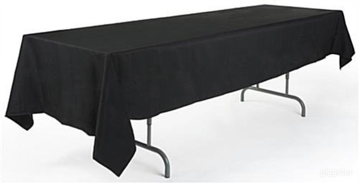 Covered tables for catering