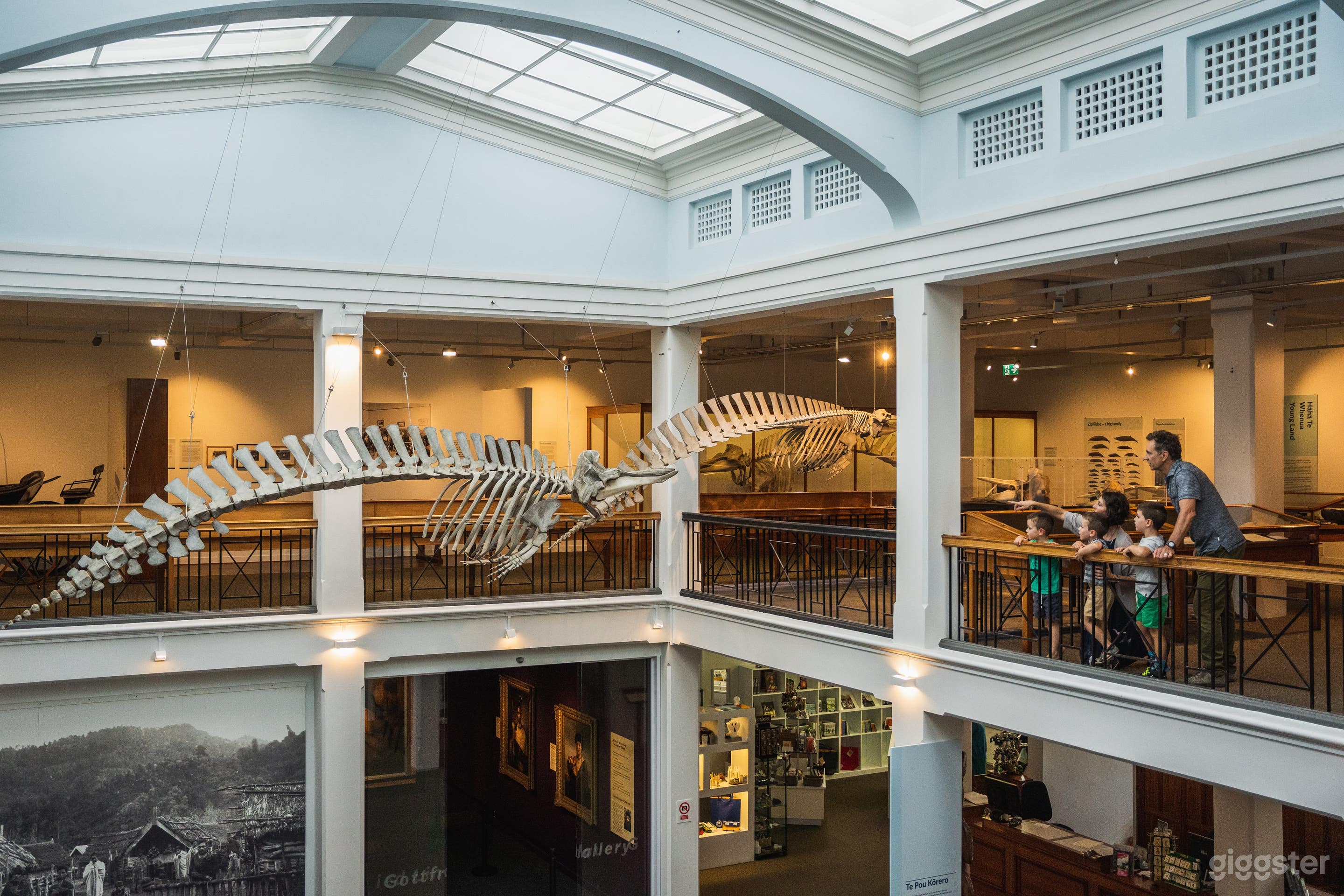 Upstairs galleries, looking over atrium.