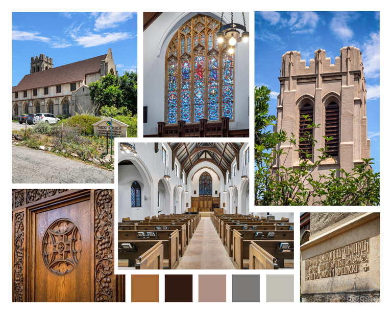  ORIGINAL GOTHIC CHURCH W/CHARLES CONNICK WINDOWS 