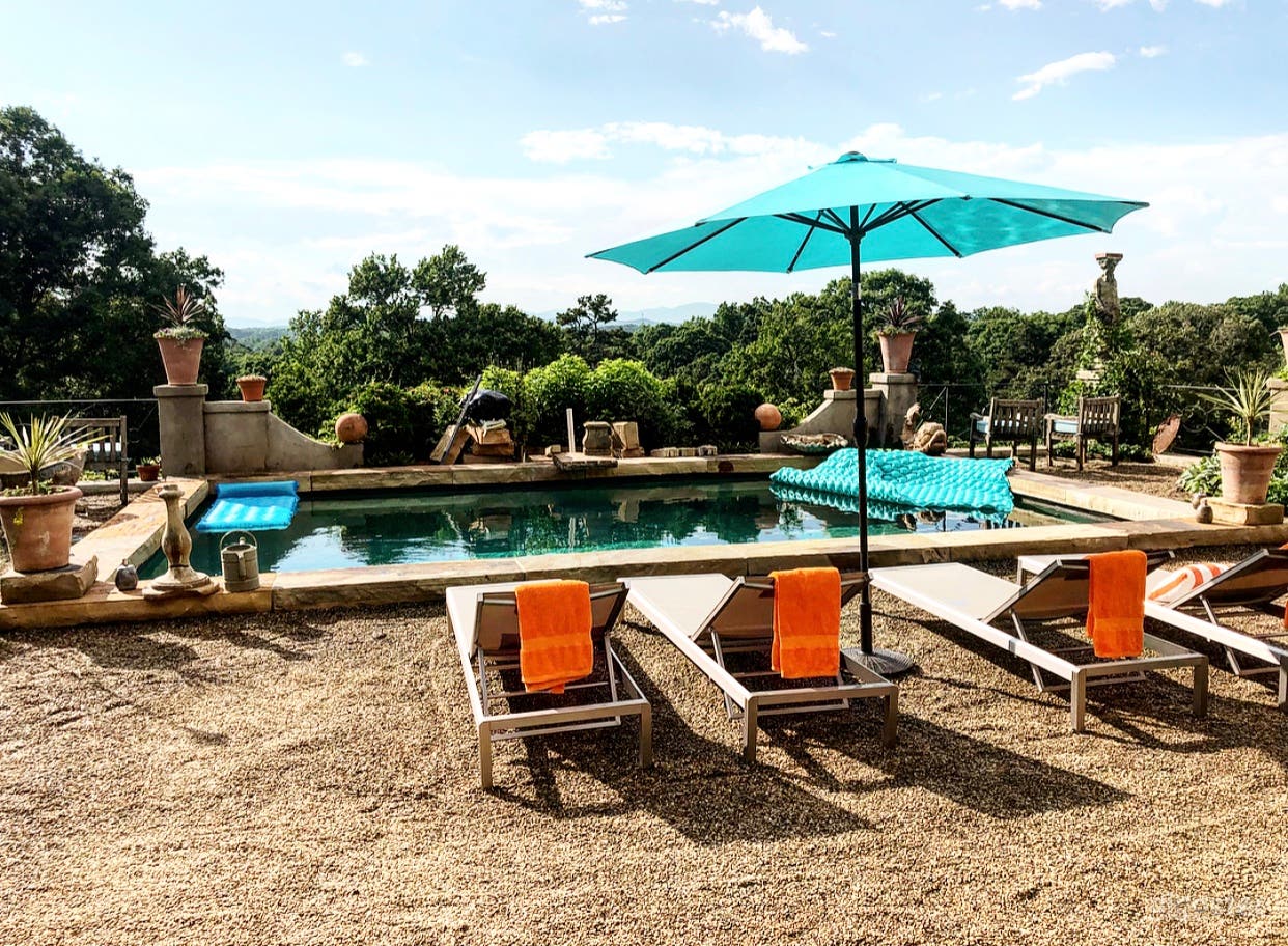 Pool before fountain installation.