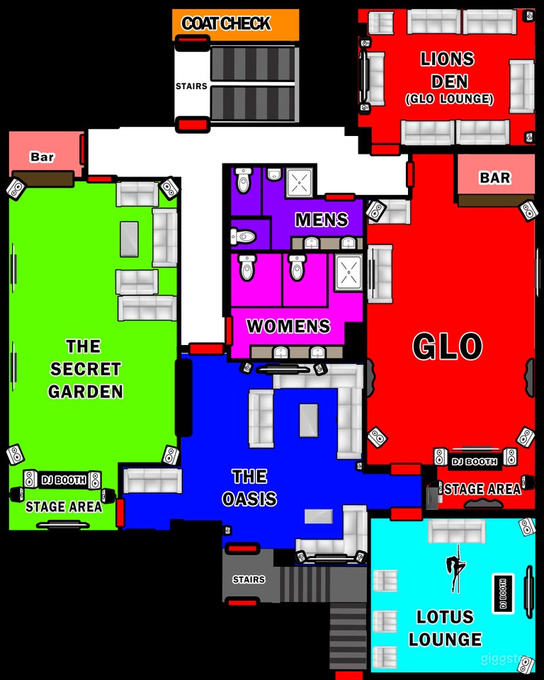  Private Nightclub Event Space for Rent 19+ only. 