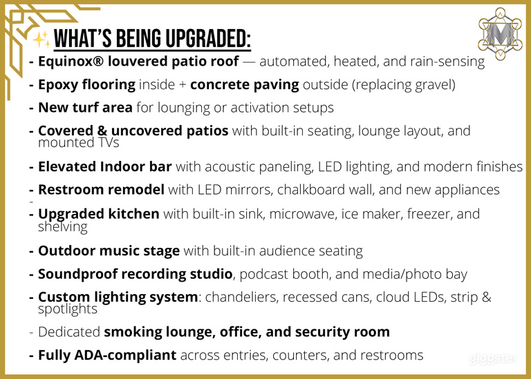  A list of some of our upgrades! 