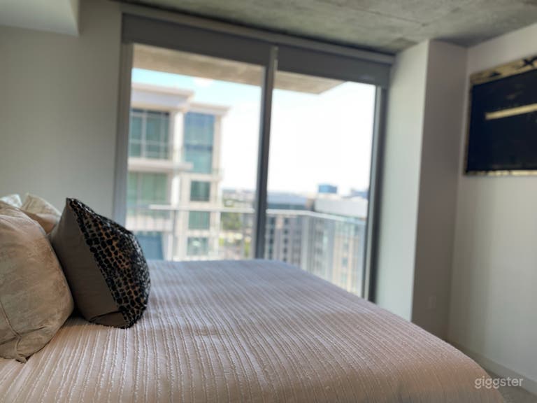  Bedroom with king size bed, flat screen tv and attached balcony 