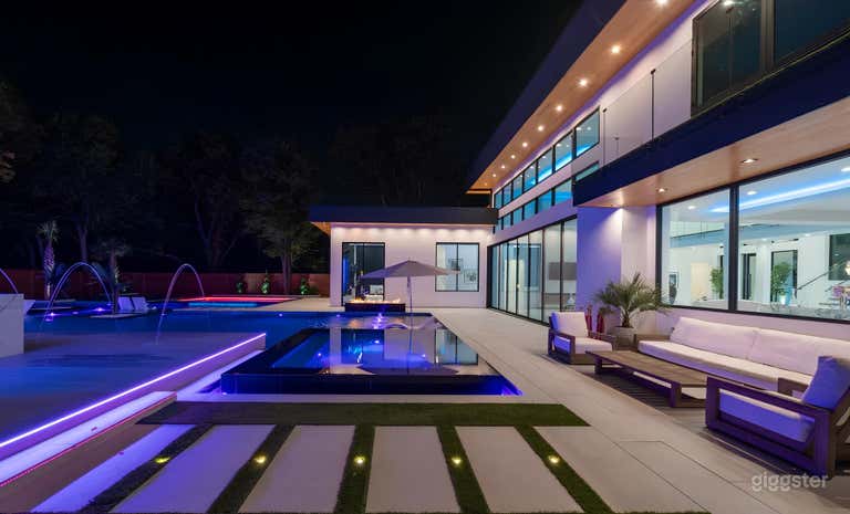  Opulent Pool Oasis with LED Lighting 