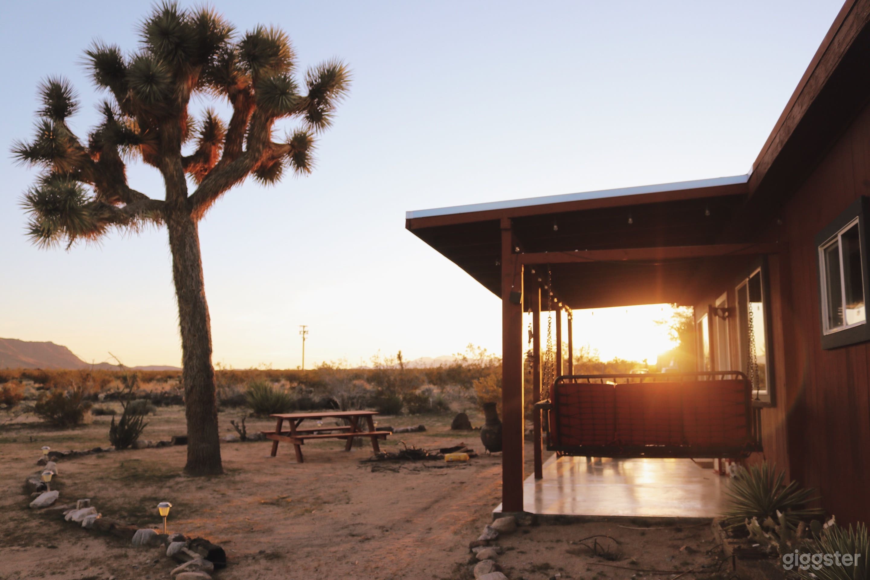 Back porch with the most epic desert views 