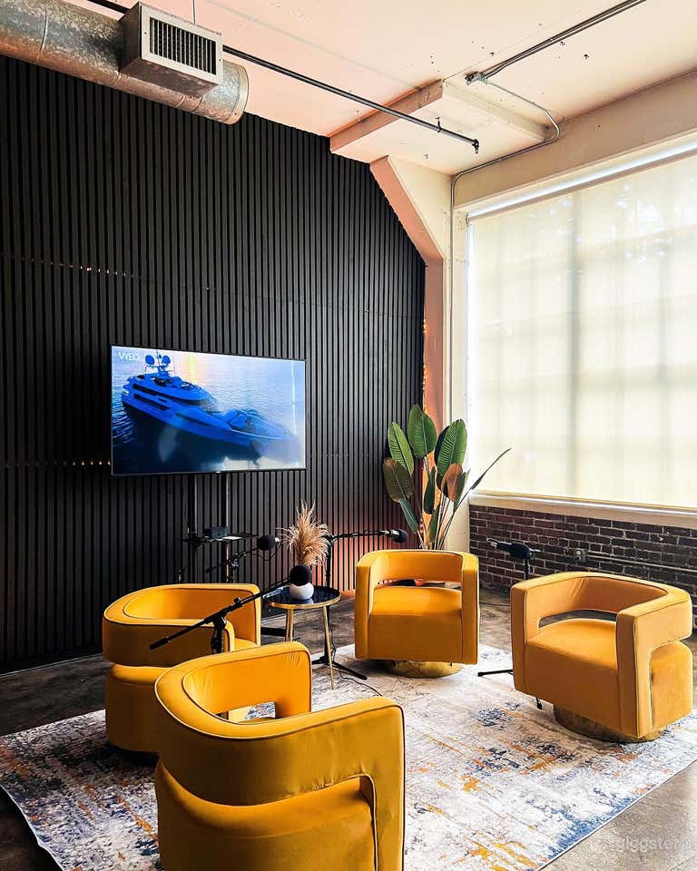  Beltline Podcast Studio with 7 Sets + Natural Lighting 