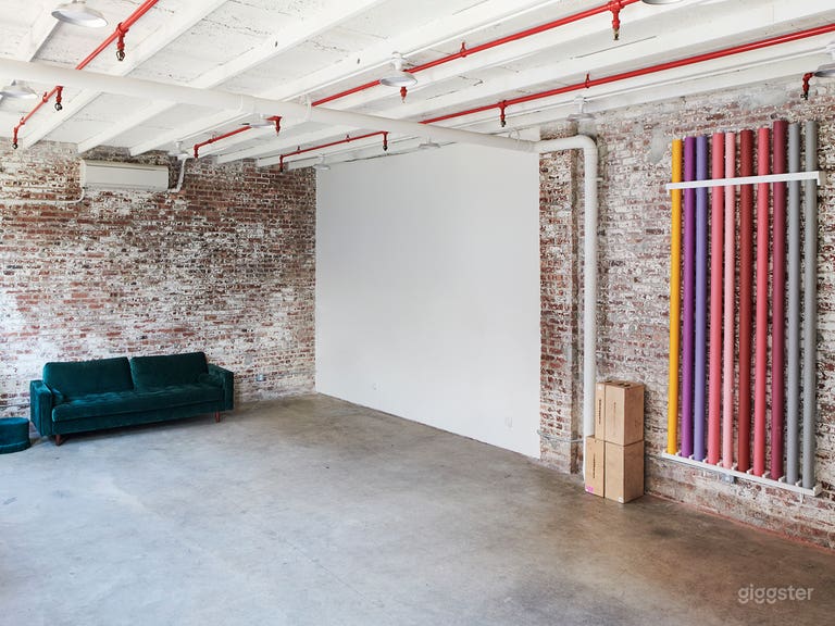  Huge, clean white wall and concrete floors plus loads of seamless colors 