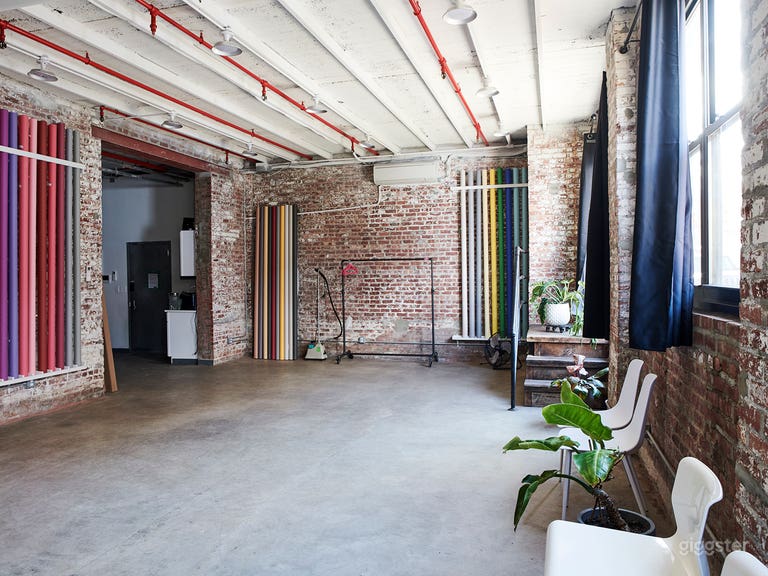  A long wall of bright light and lots of seamless colors 