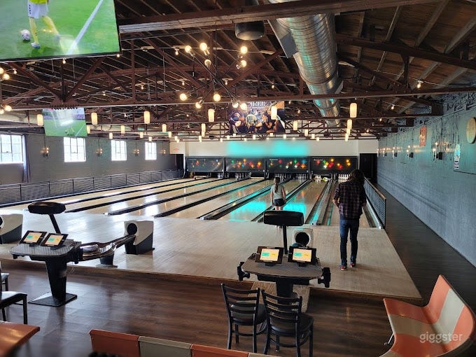 Vintage Bowling Alley with Wooden Lanes Photo 1