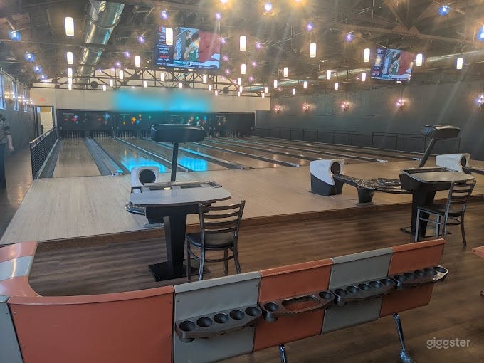 Vintage Bowling Alley with Wooden Lanes Photo 2