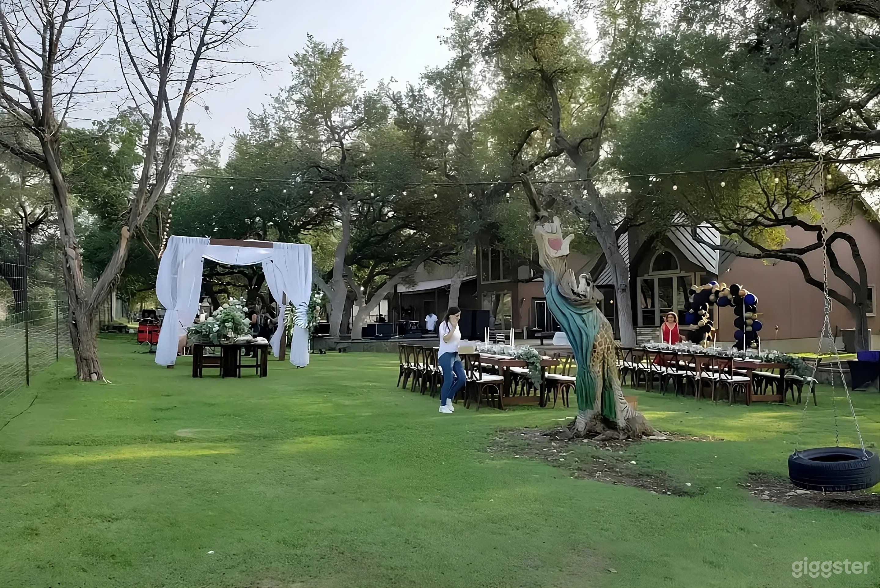 Spacious Oak-Shaded Backyard Photo 2