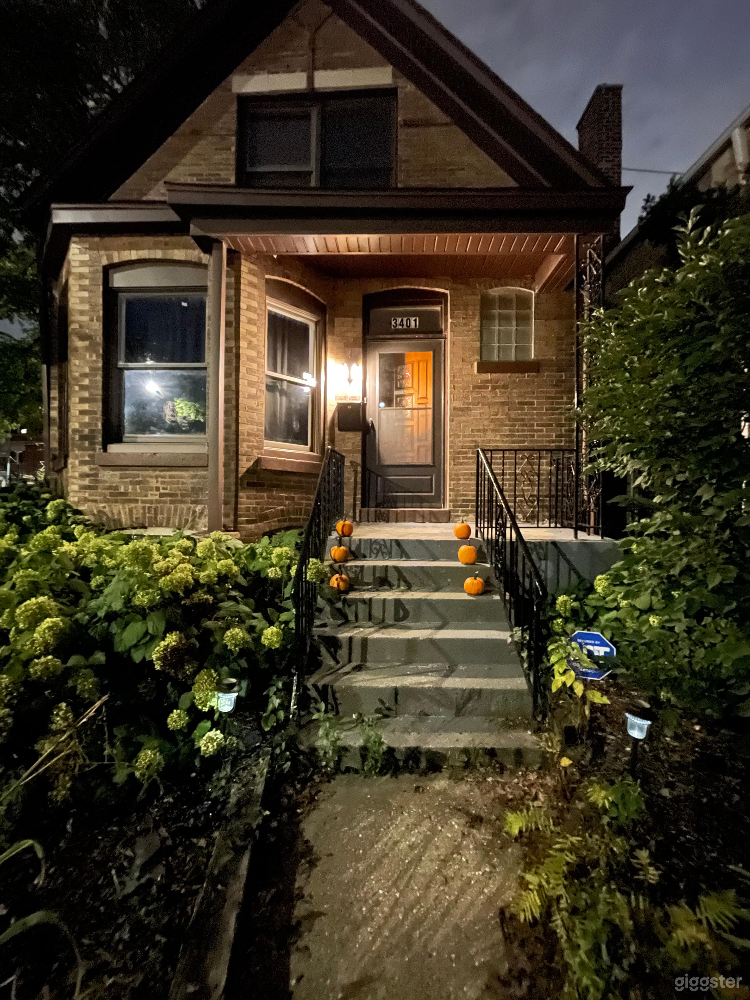 The front entrance of the house -maybe October...? HoohOOhoo hah hah hahhhh...