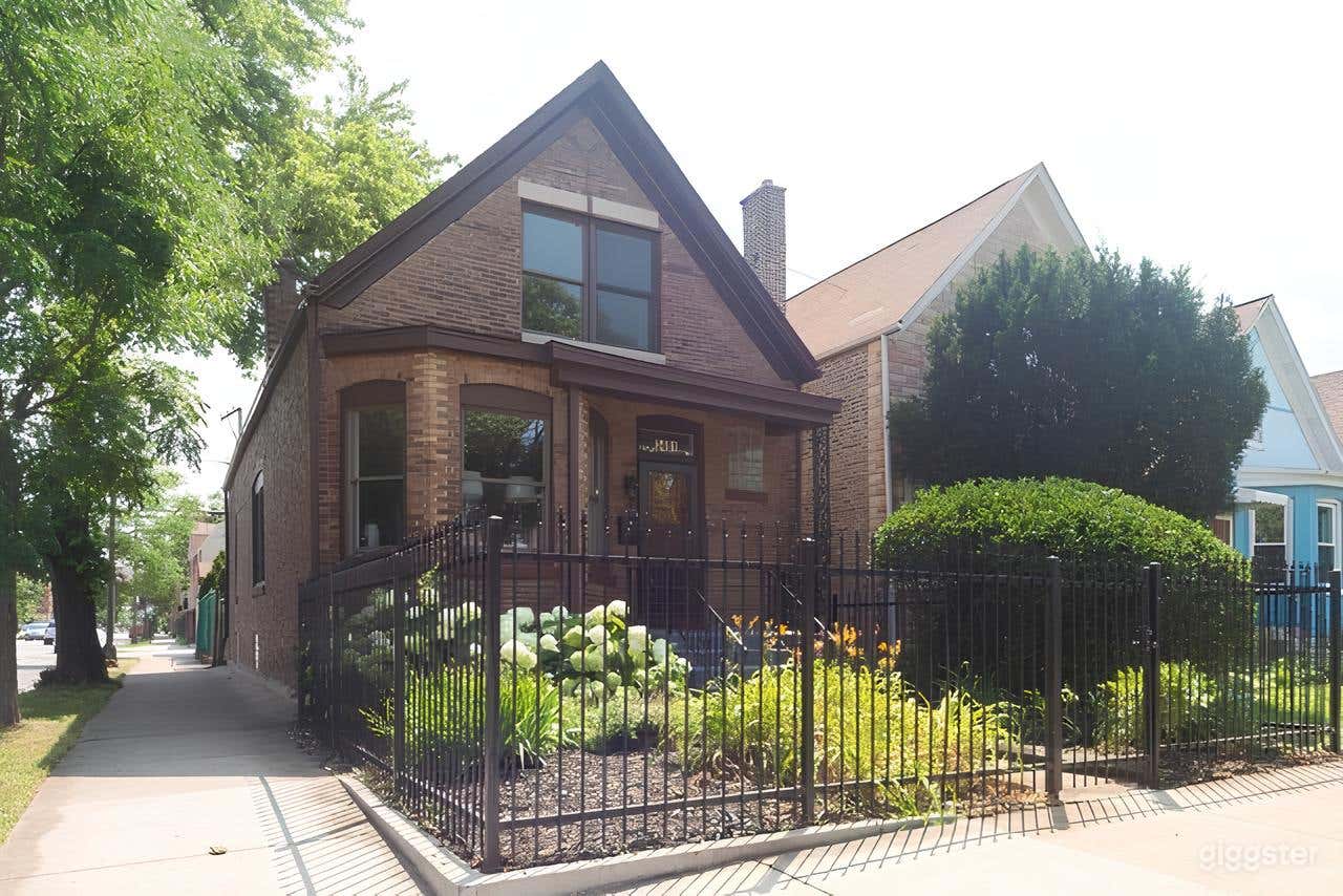 The house sits at 3401 W. Beach Ave. and N. Homan Ave.  (named N. Kimball Ave. once across North Ave.). This view of the house is facing southwest.